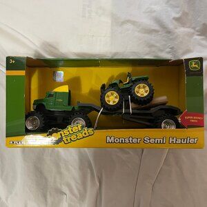 NIB ERTL JOHN DEERE MONSTER TREAD SEMI HAULER W/ UTV GATOR 37584 Learning Curve